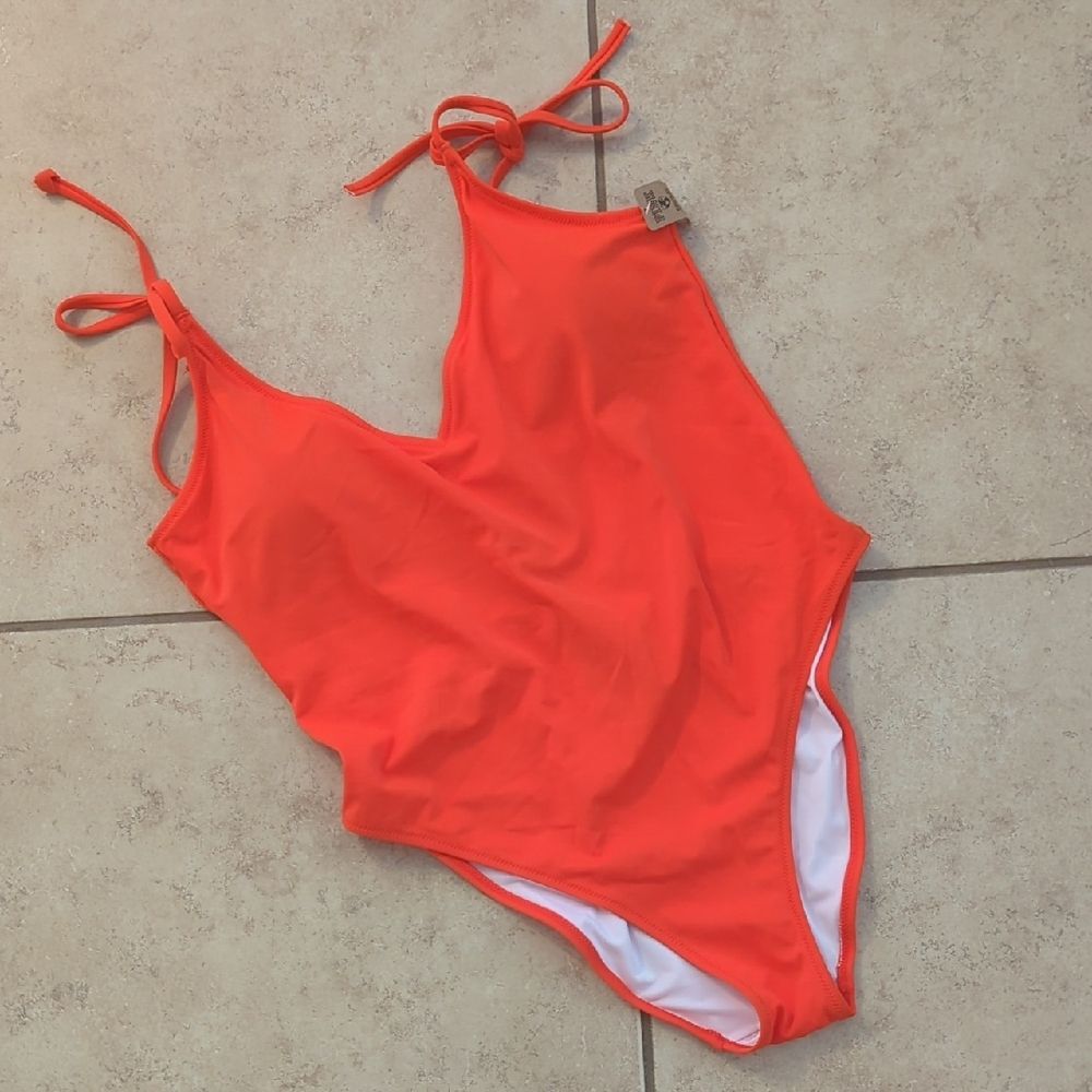 NWT PINK Victoria's Secret Bright Orange Swimsuit One Piece - XL